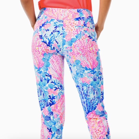 Lilly Pulitzer Corso Pant Resort White Sway With Me Golf - Picture 3 of 8